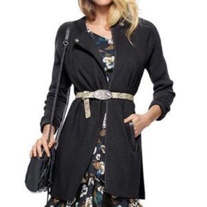 Cabi 3351 Black Tailor Soft Shell Zipper Coat Medium EUC